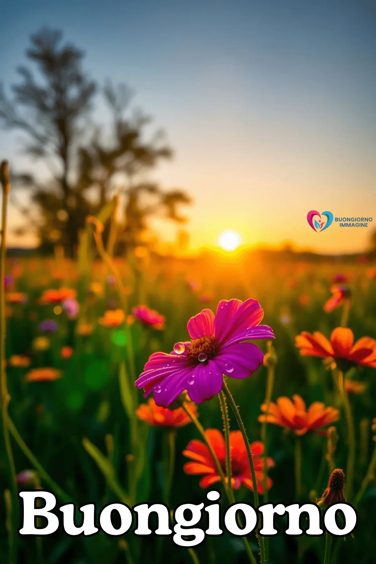buongiorno con i fiori e frasi brevi e positive per amici