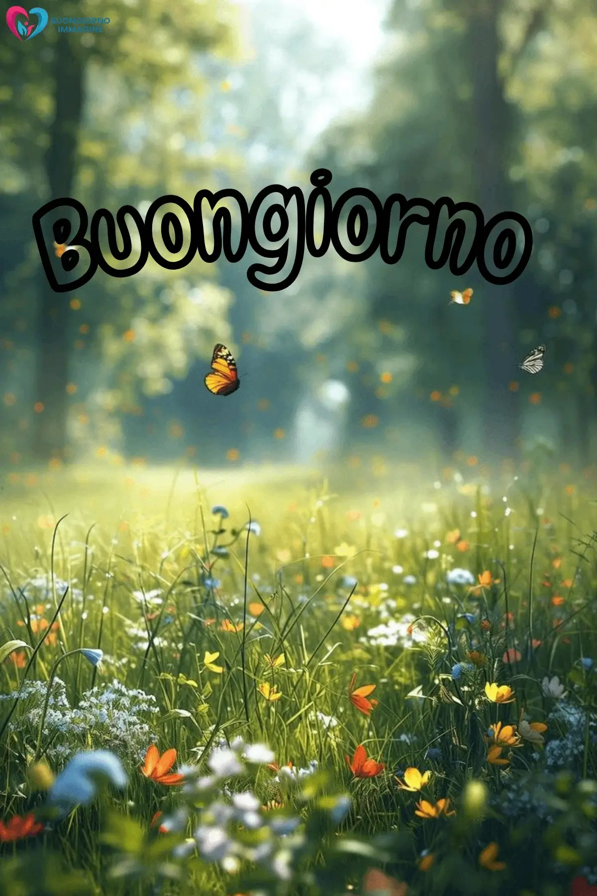 buongiorno con i fiori e luce del mattino con frasi ispiranti