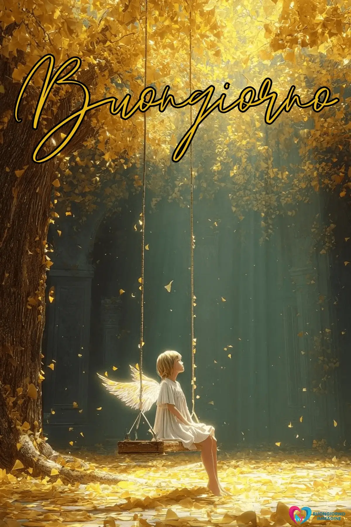 buongiorno immagini con elementi fantasy e luce
