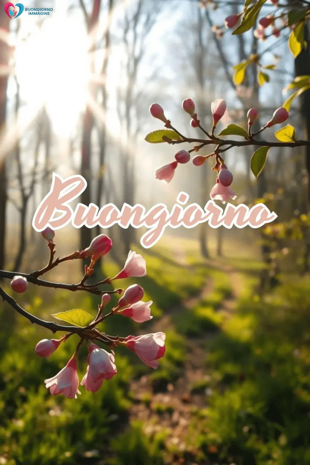 immagini buongiorno gratis nuovissime con montagne e nebbia leggera