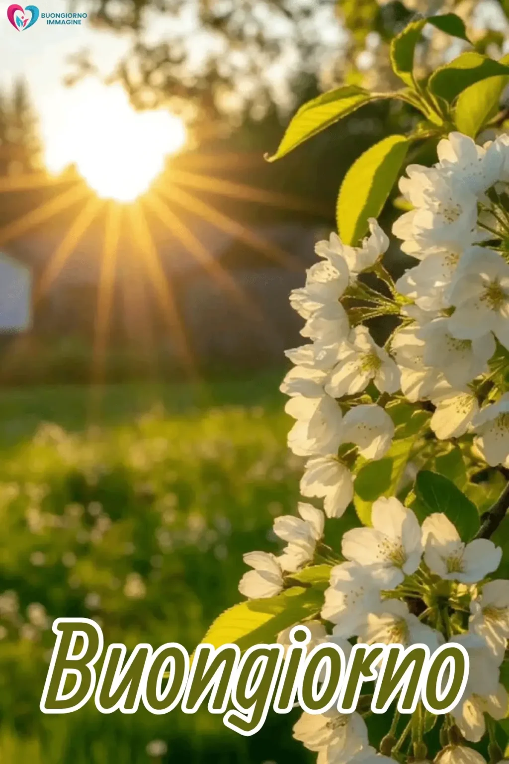 immagini buongiorno whatsapp strepitose con cielo azzurro e nuvole rosa