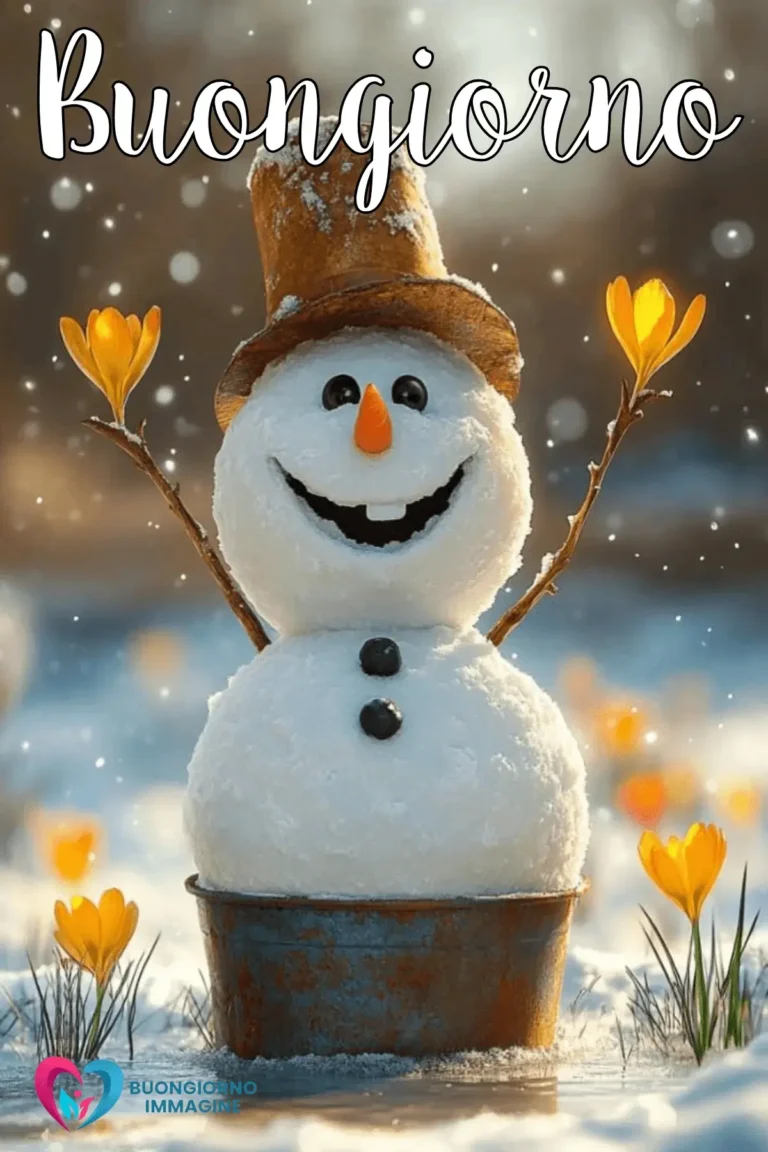 buongiorno inverno divertente per WhatsApp