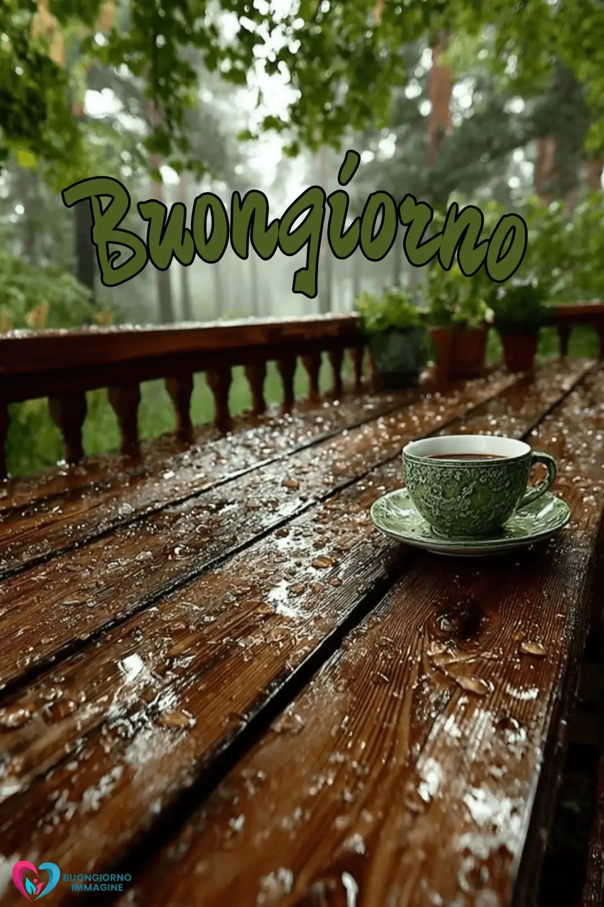 buongiorno pioggia immagini dolci e serene