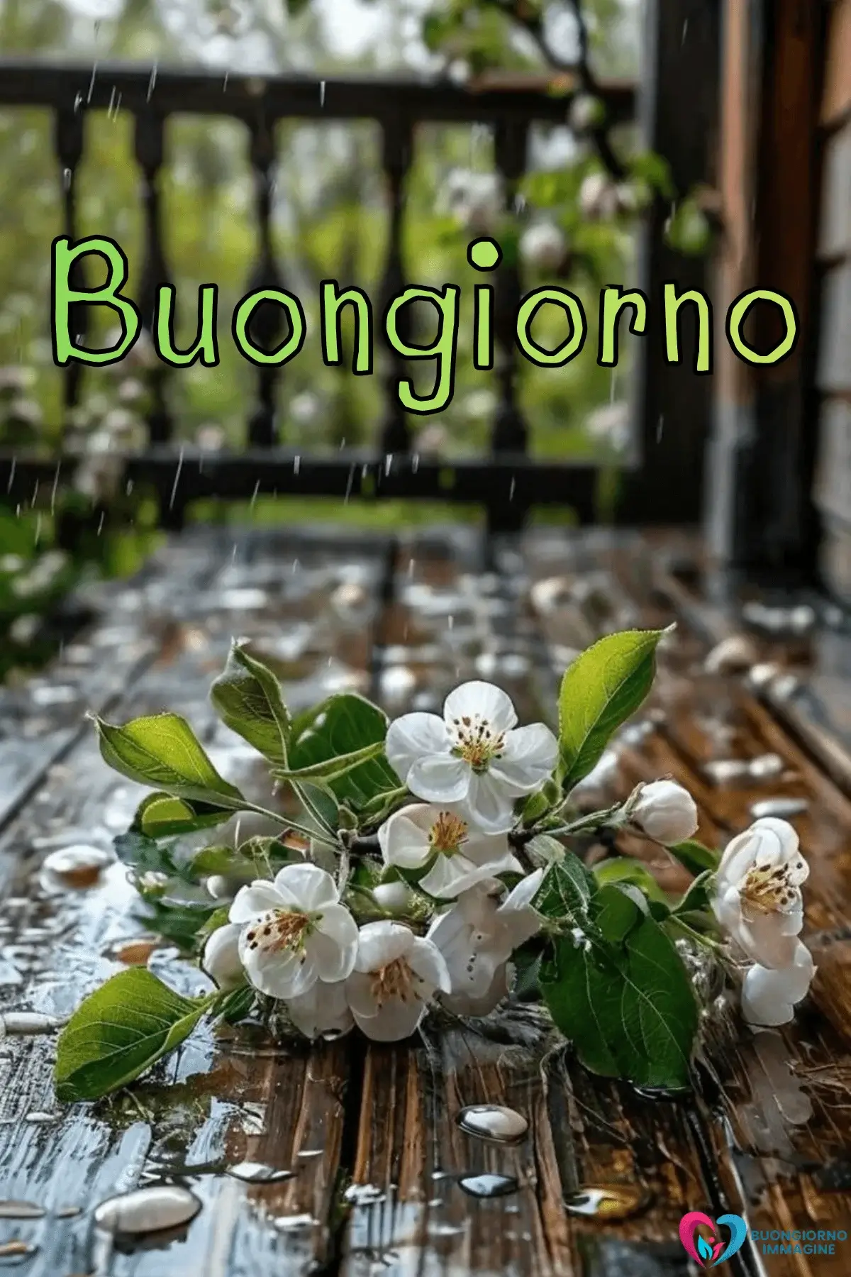 buongiorno pioggia immagini naturali