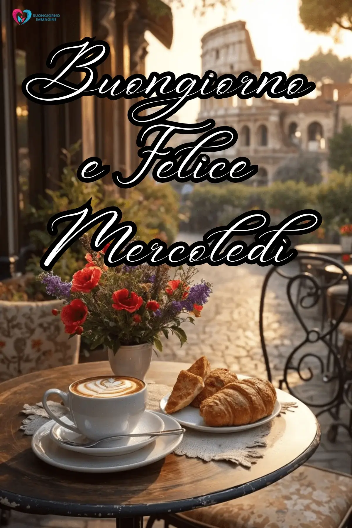 immagini buon mercoledì con caffè e biscotti e frasi accoglienti
