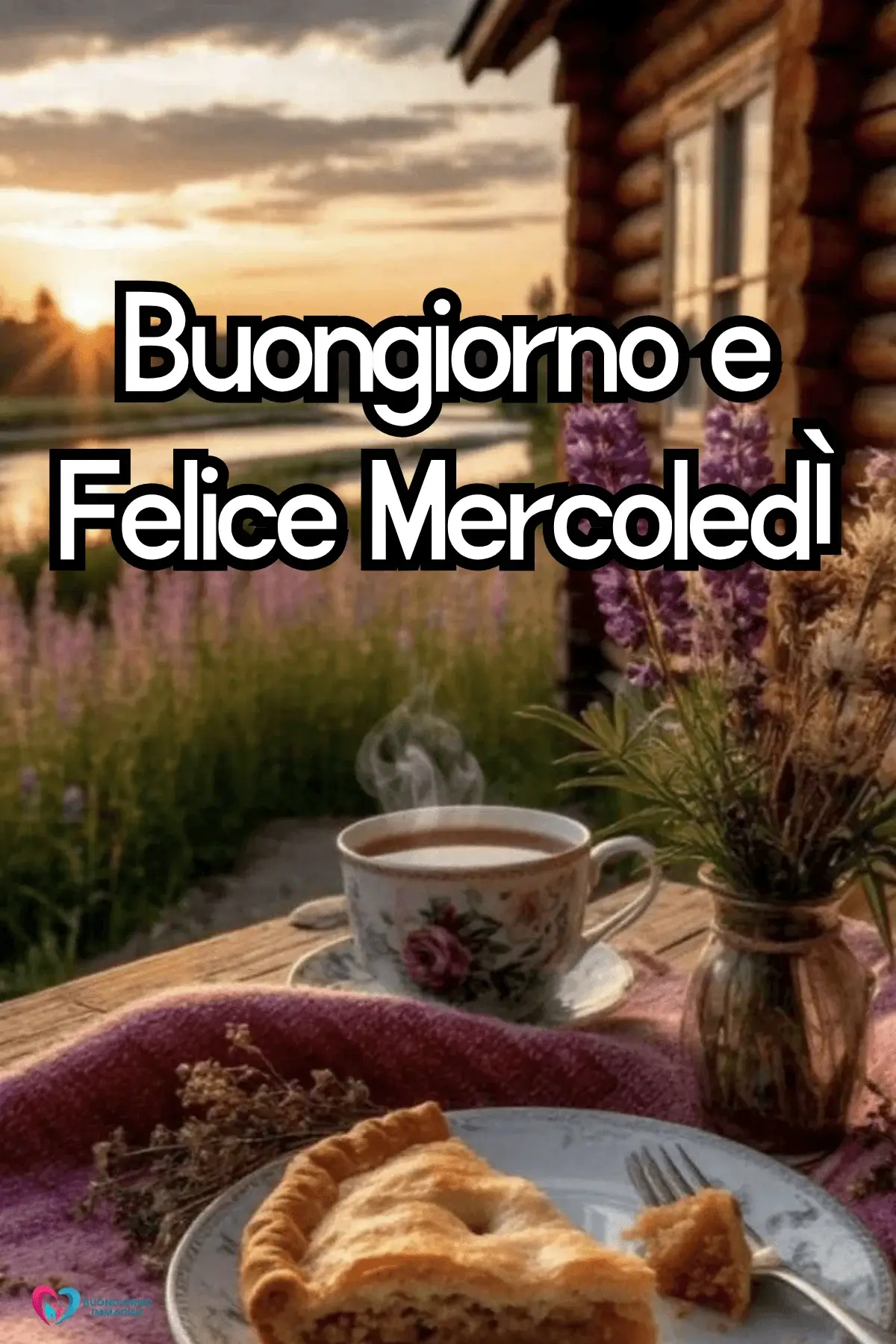 immagini buon mercoledì con luce naturale e messaggi positivi