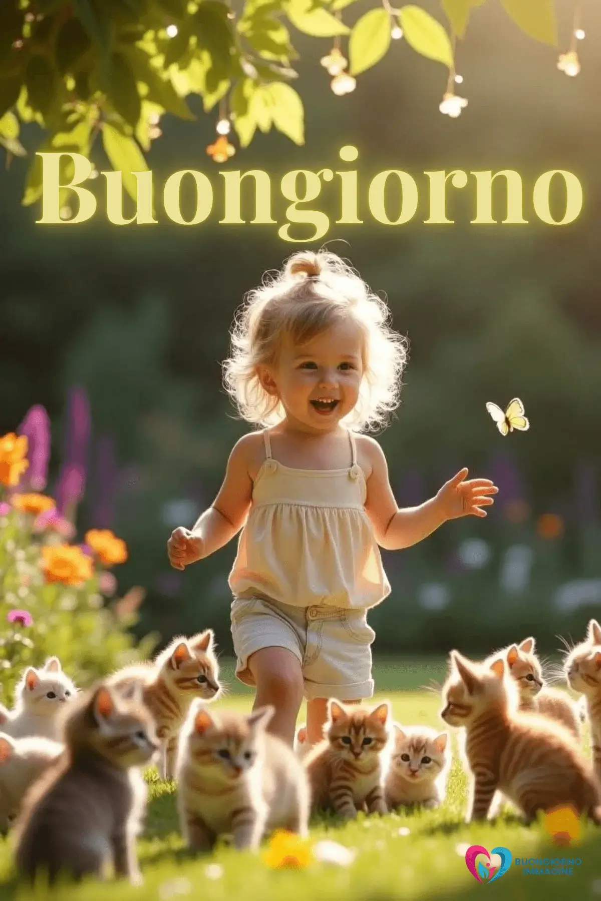 immagini buongiorno bambini con colori vivaci