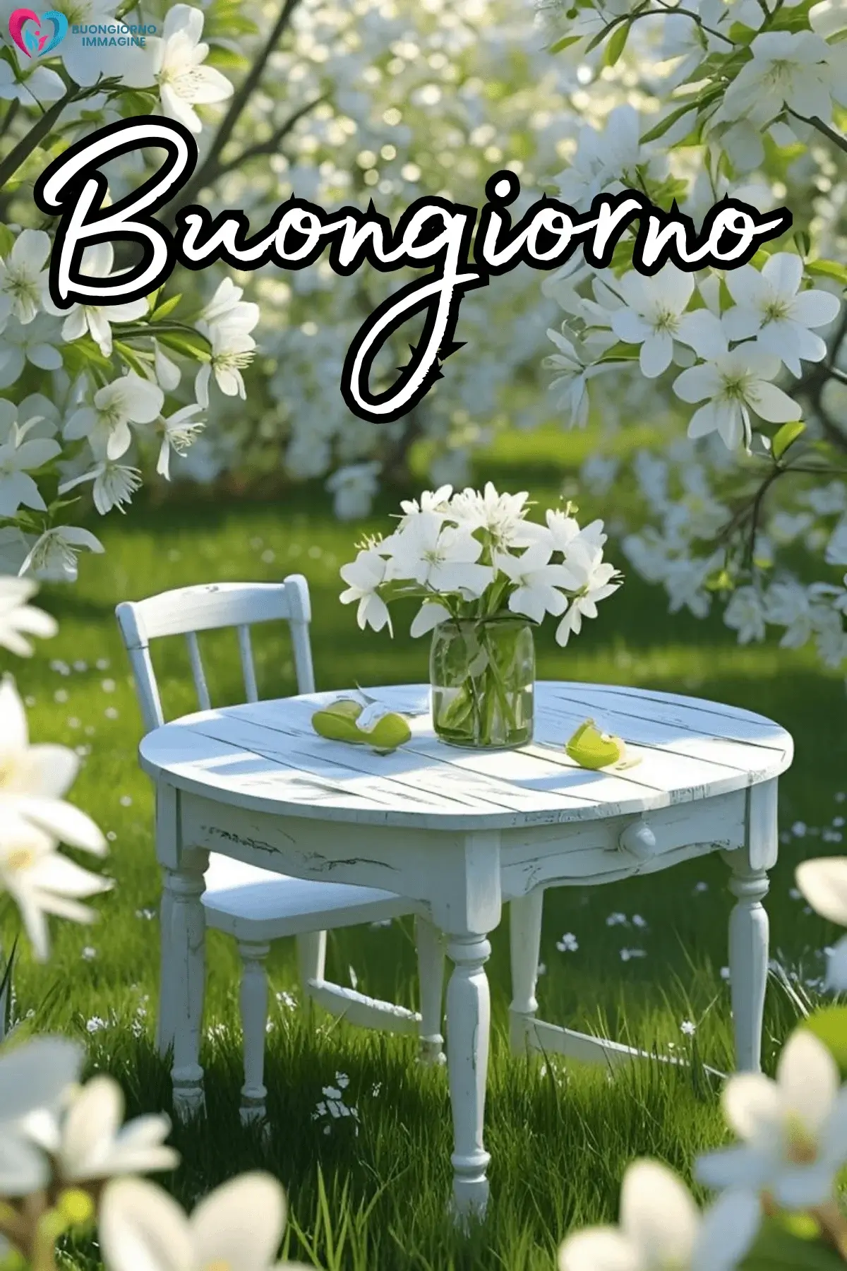 immagini buongiorno con bouquet floreali e messaggi positivi