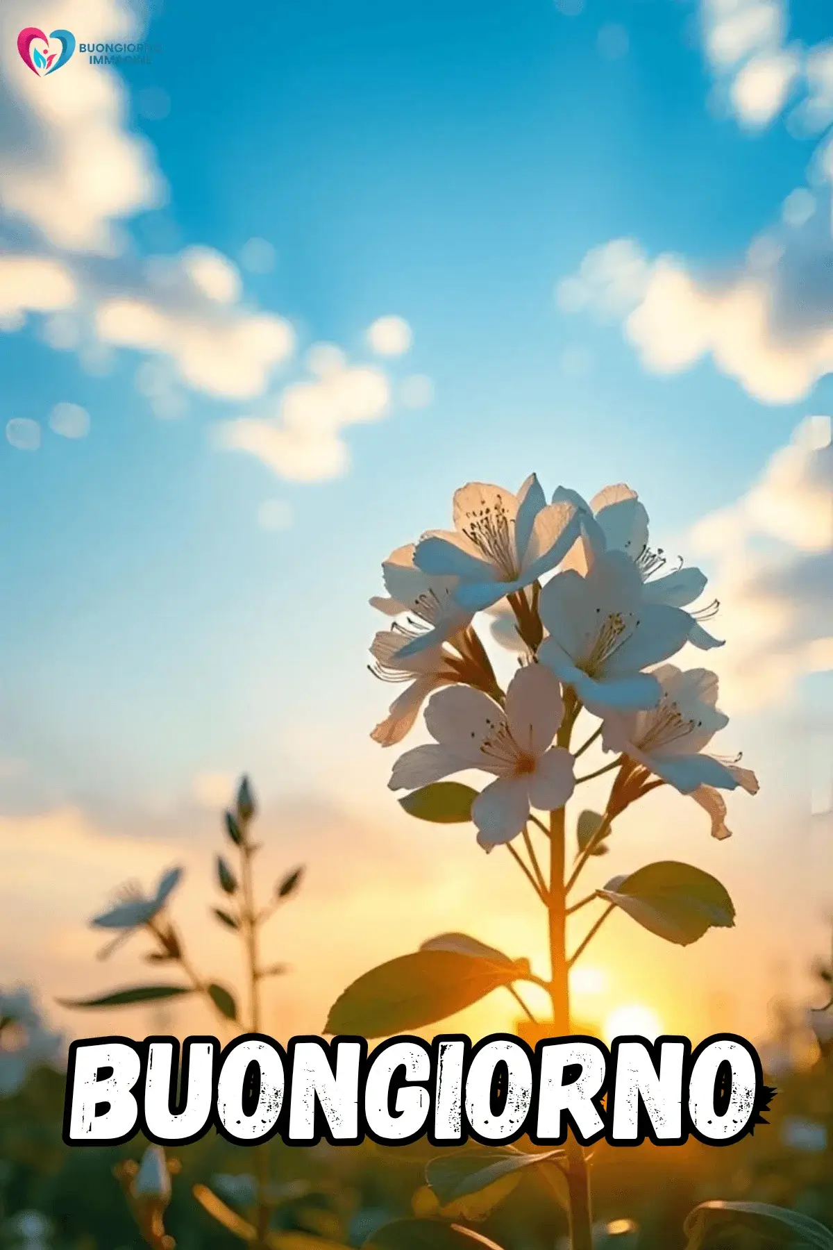 immagini buongiorno con fiori e cuore e parole dolci