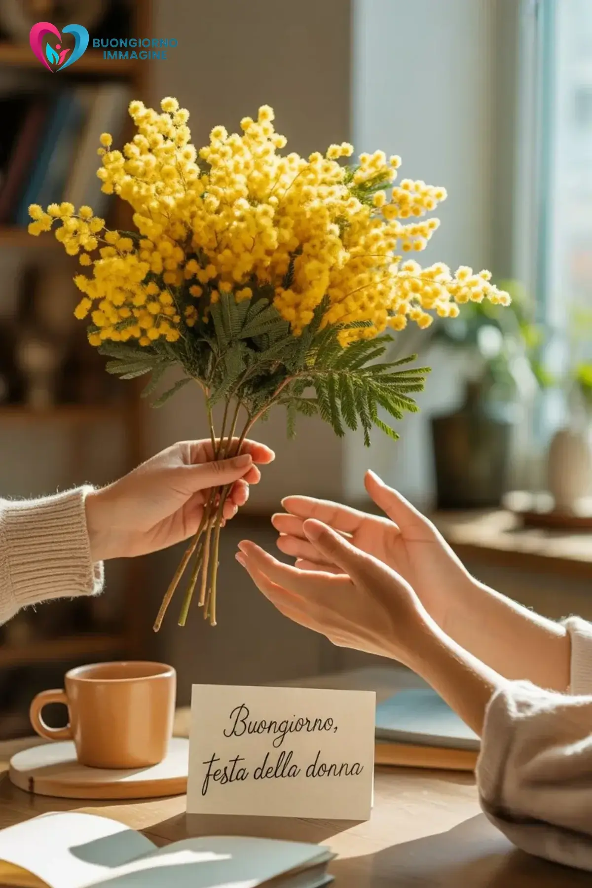immagini buongiorno nuovissimi gratis Fiori gialli per la festa della donna