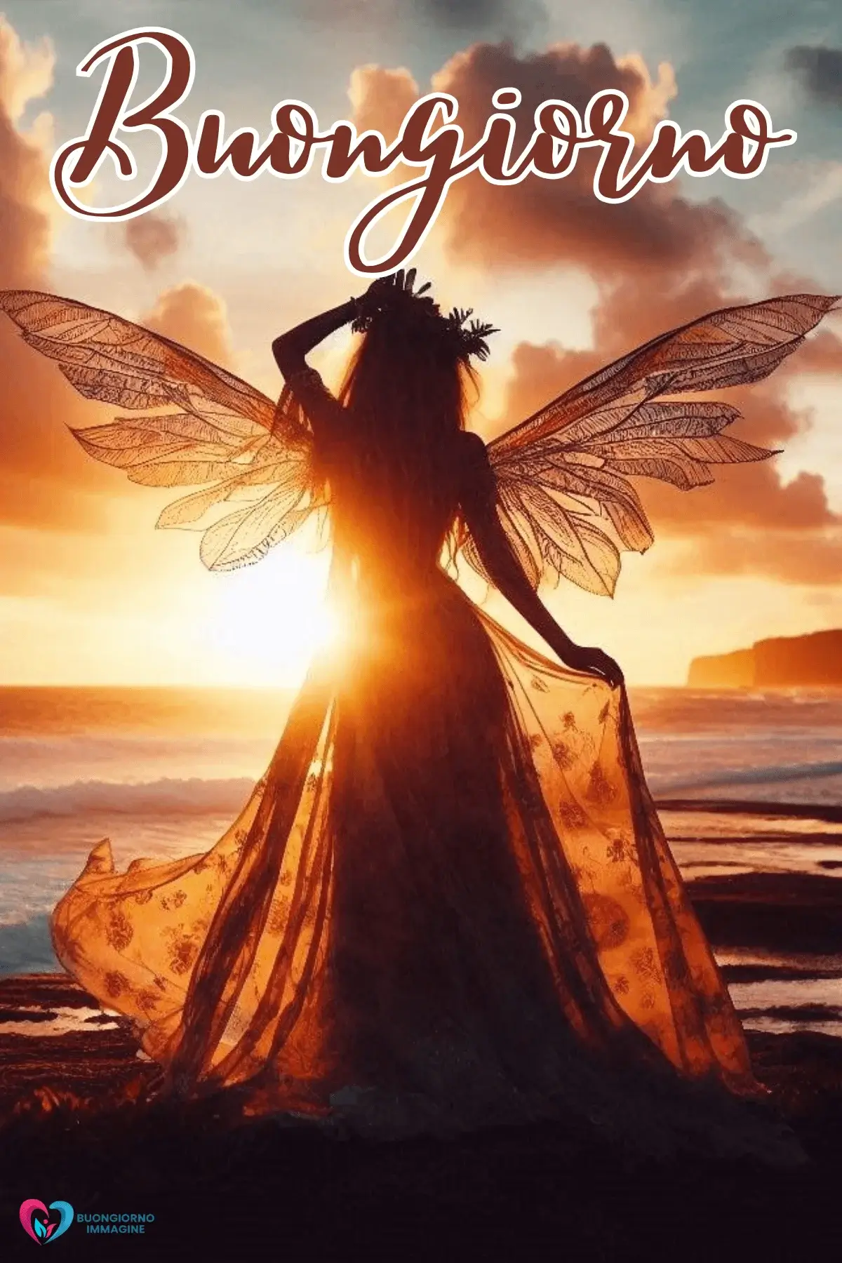 immagini buongiorno con magia mattutina e colori caldi