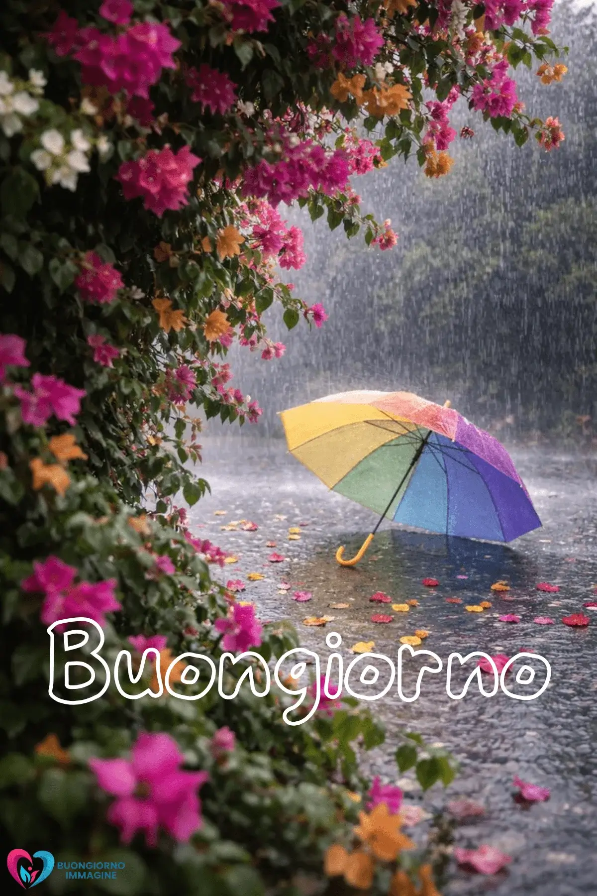 immagini buongiorno con pioggia e amore