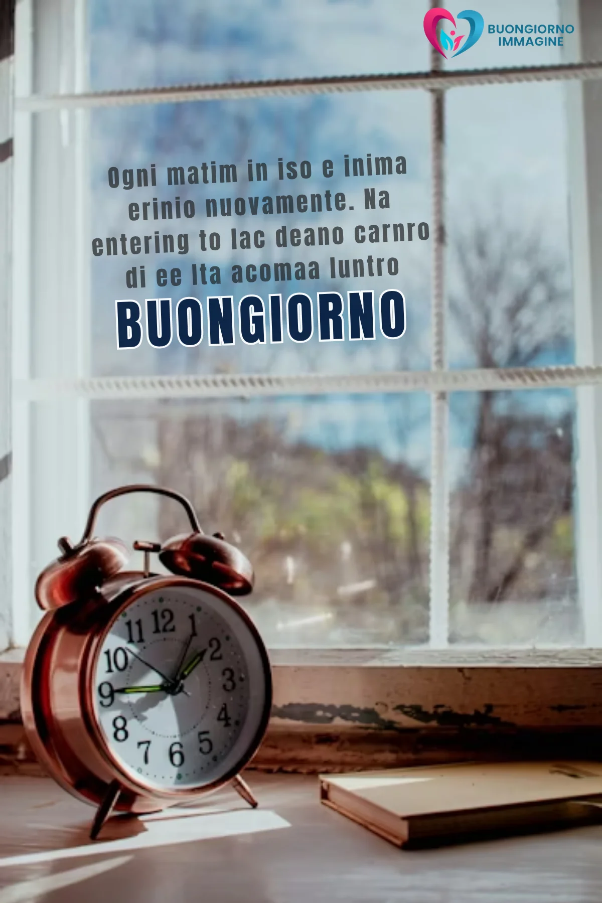 immagini buongiorno nuovissimi gratis Sveglia rossa vicino finestra con messaggi