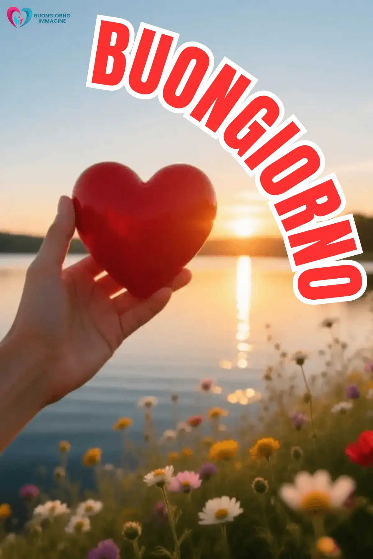 immagini buongiorno cuore con vibe romantica