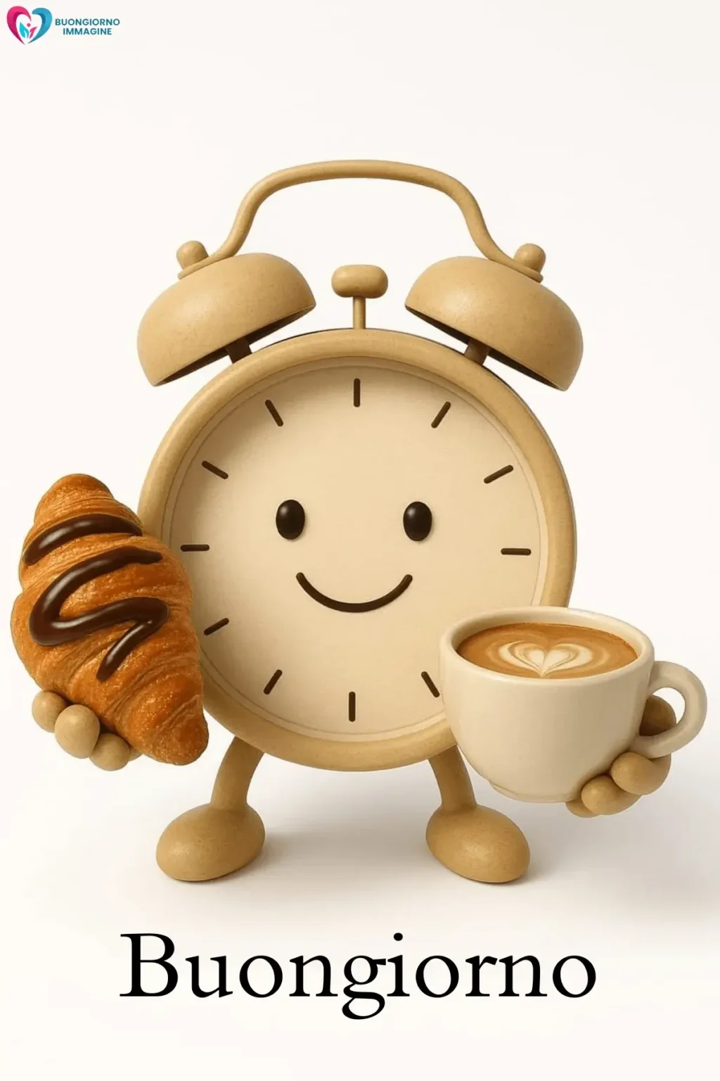 immagini buongiorno whatsapp strepitose con tazza cappuccino e croissant