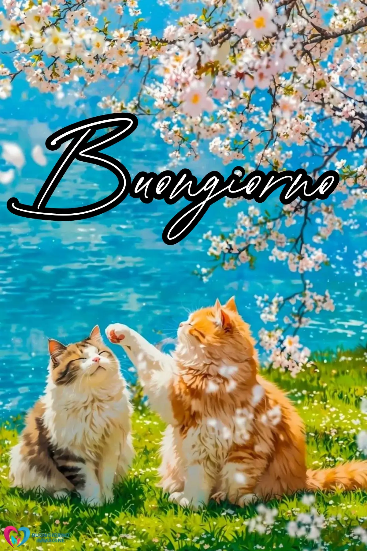immagini buongiorno gatti con frasi divertenti
