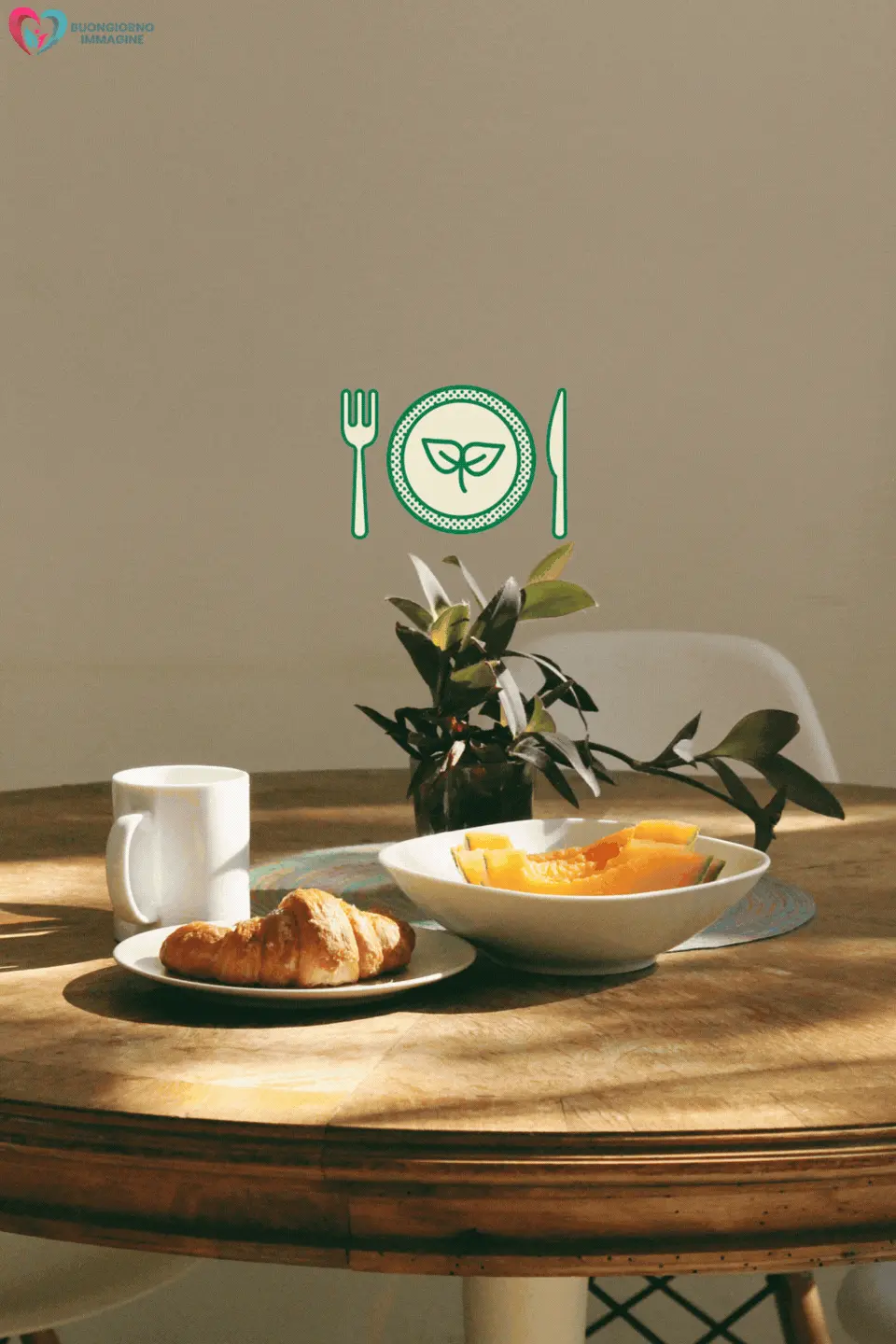 immagini buongiorno gratis nuovissime con colazione e tazza fumante