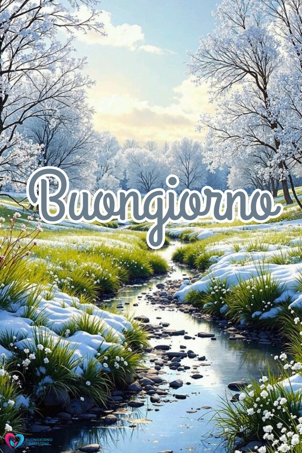 buongiorno immagini speciali gratis con montagne e nebbia leggera