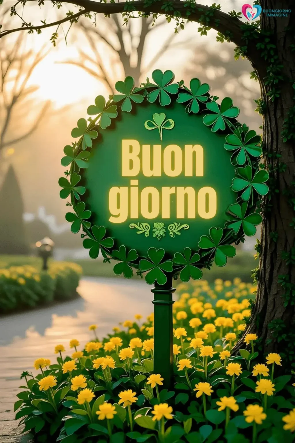 buongiorno immagini speciali gratis con montagne e nebbia leggera