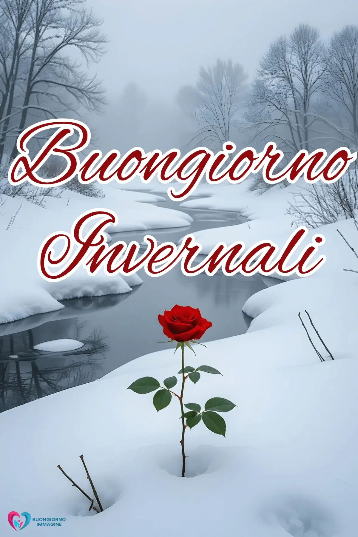 immagini buongiorno invernali con scenari montagna innevata
