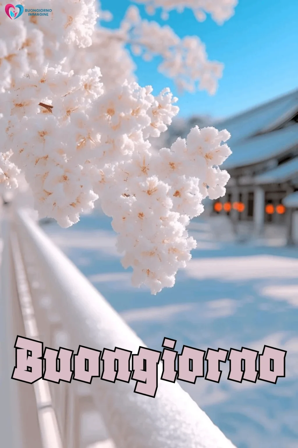 immagini buongiorno gratis nuovissime con cielo azzurro e nuvole rosa