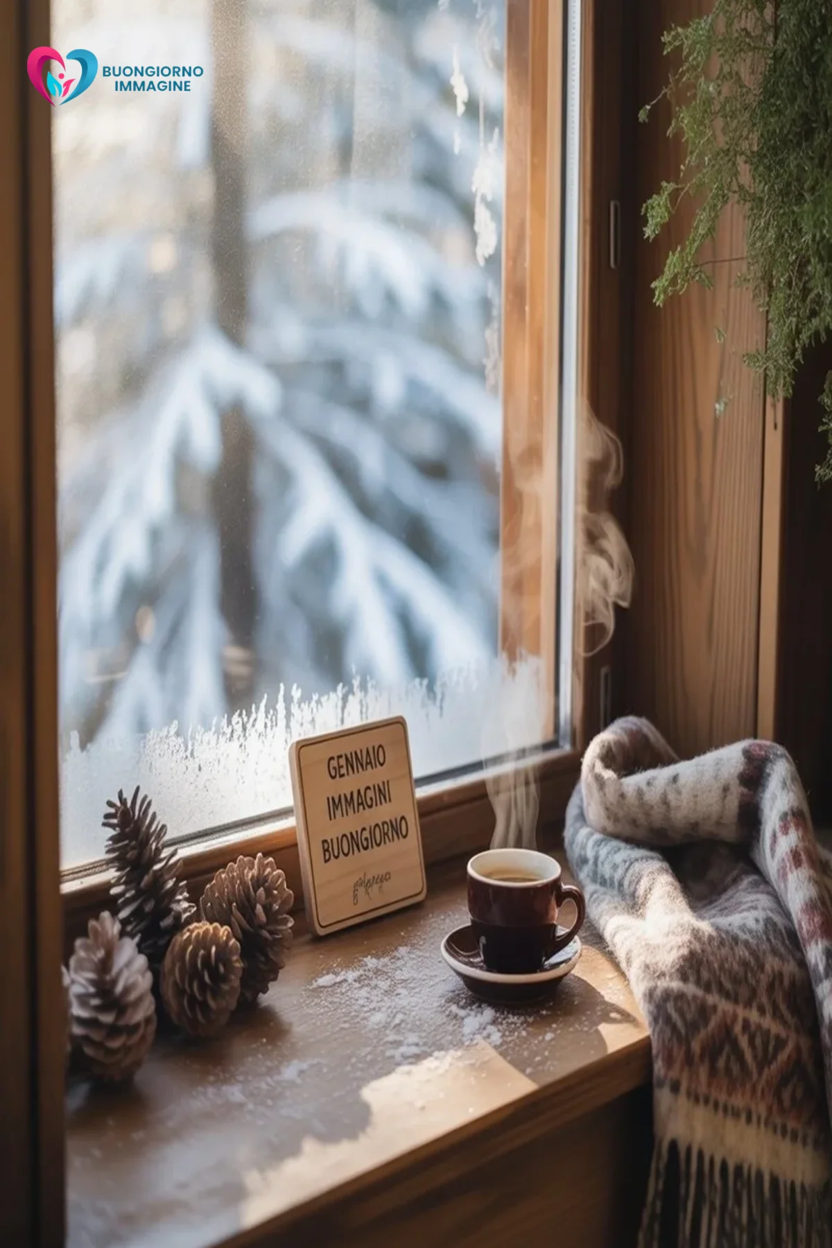 immagini buongiorno nuovissimi gratis Tazza cioccolata calda con fiocco neve gen — buongiornoimmagine.it
