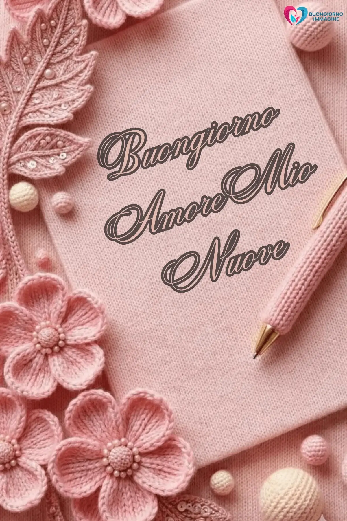 Immagini buongiorno con petali rosa volanti