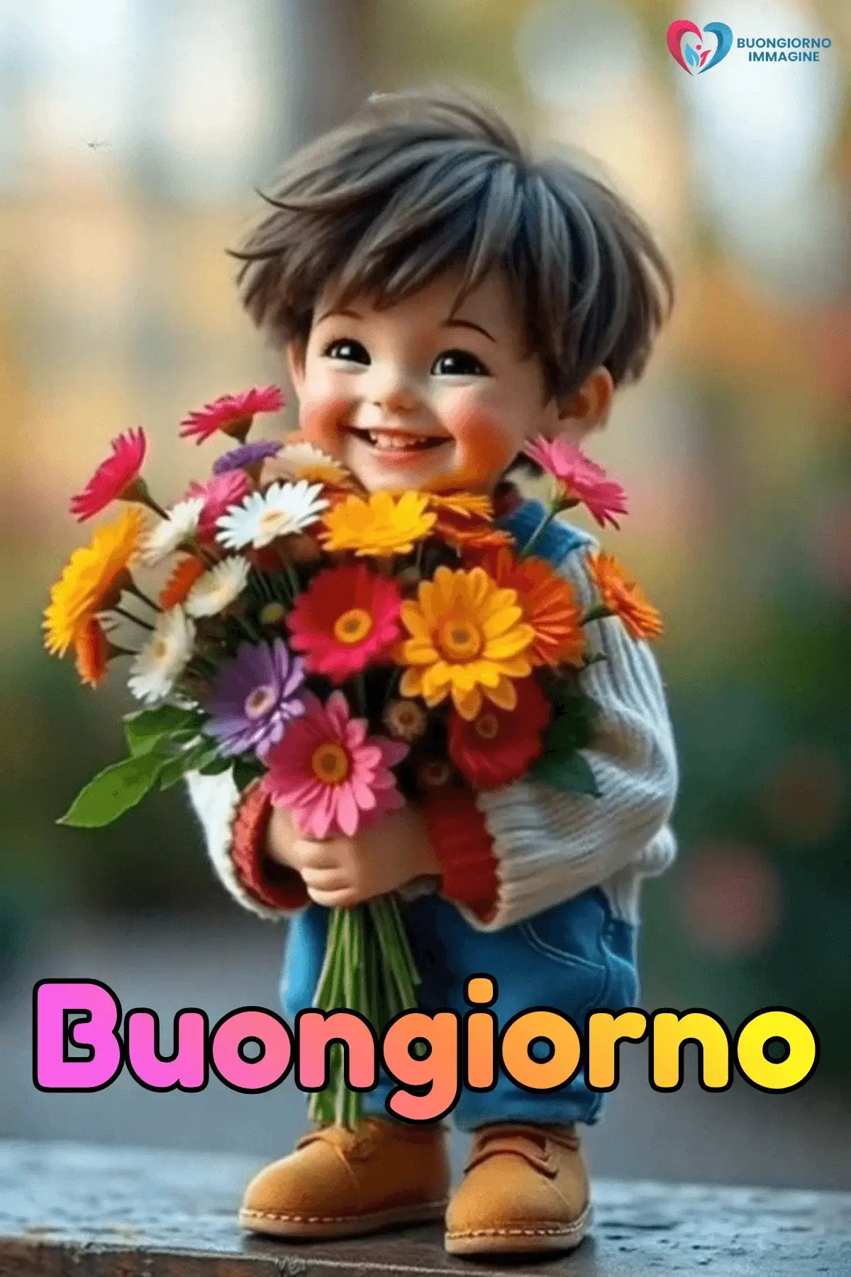 buongiorno bambini divertente colorato con terrazza e colazione italiana