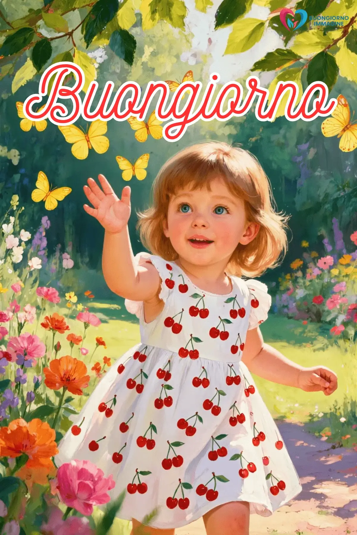 buongiorno bambini divertente colorato con finestra aperta e luce calda