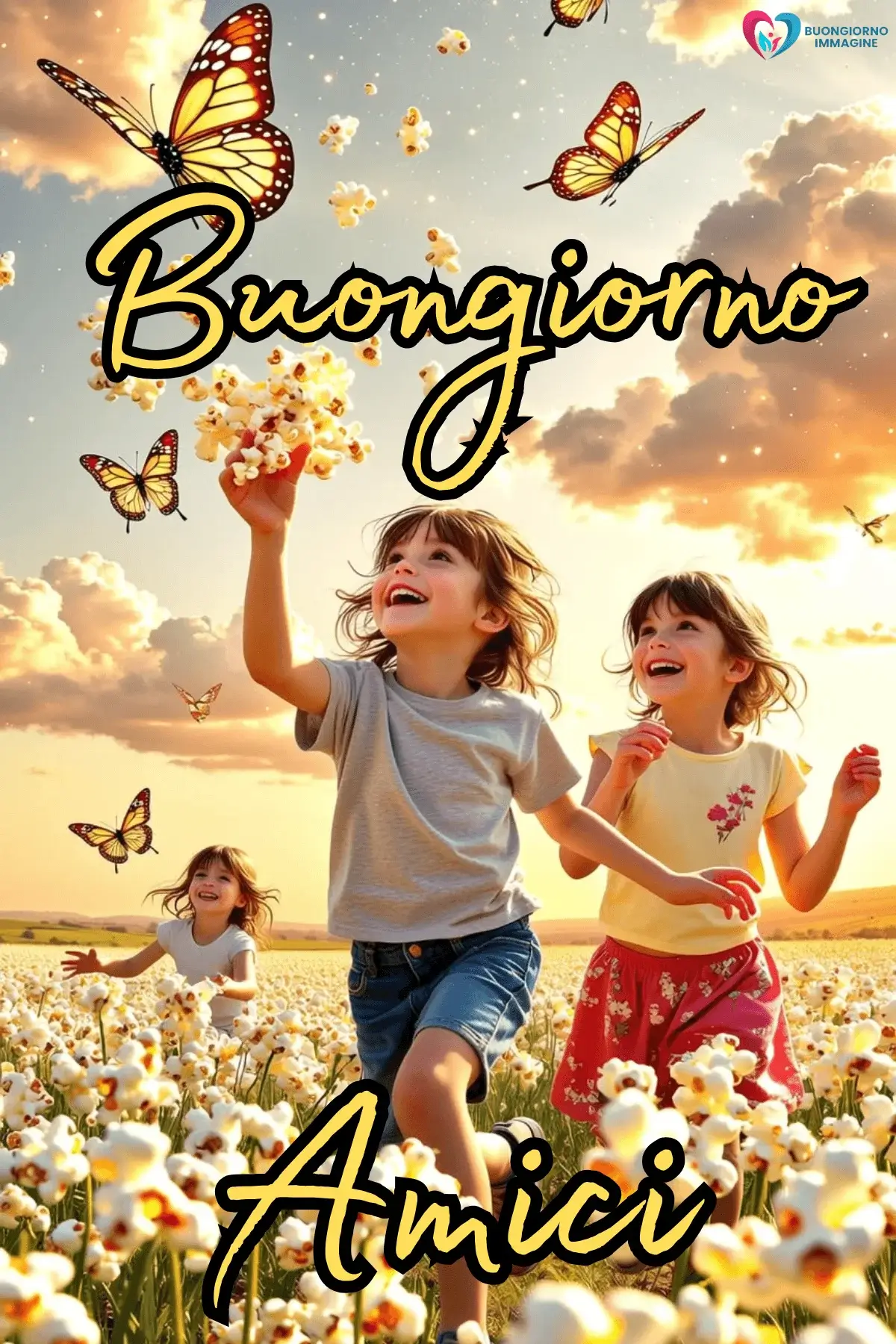 buongiorno amici gratis whatsapp con sorriso mattutino