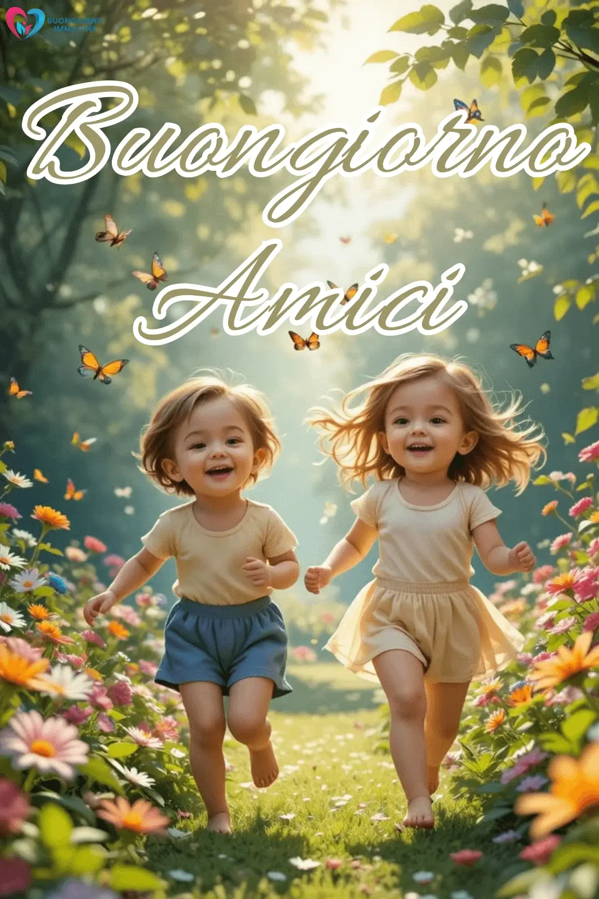 buongiorno amici gratis whatsapp con sorriso mattutino