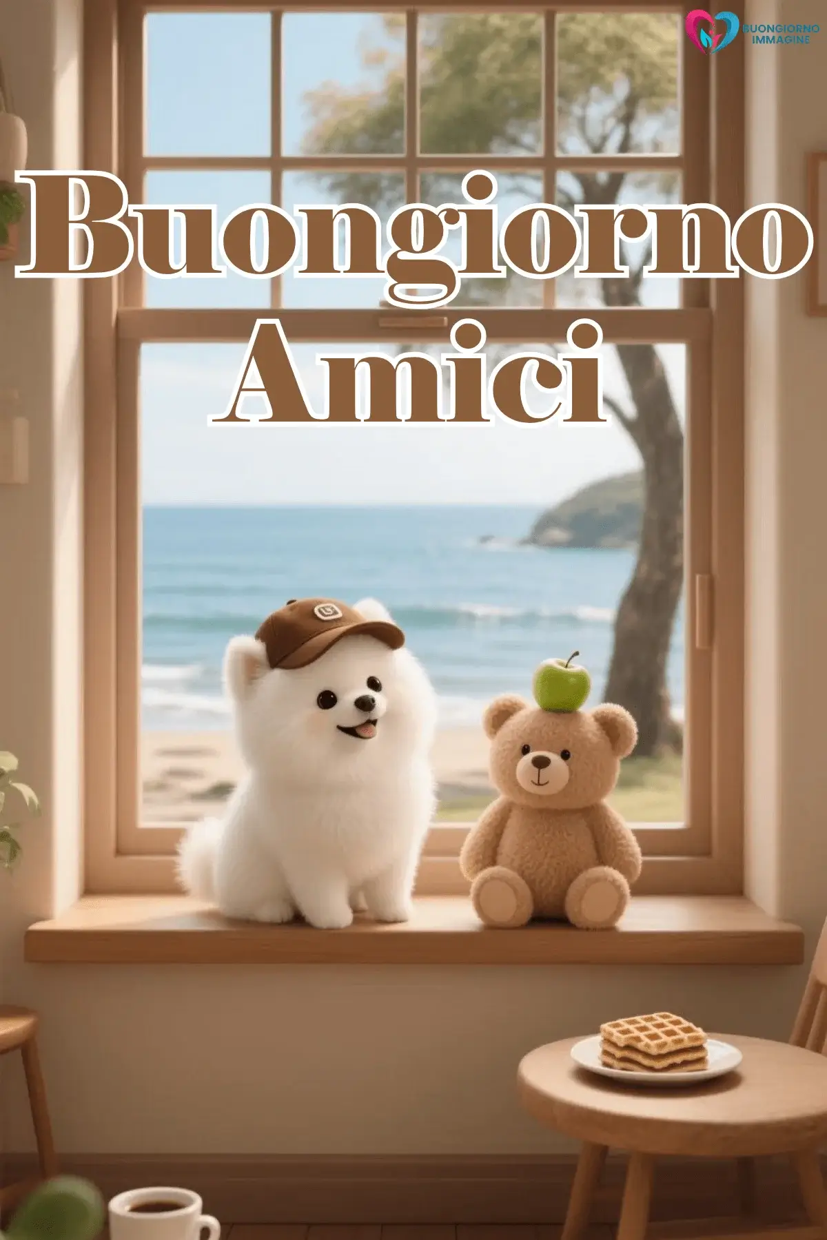 buongiorno amici gratis whatsapp con sorriso mattutino