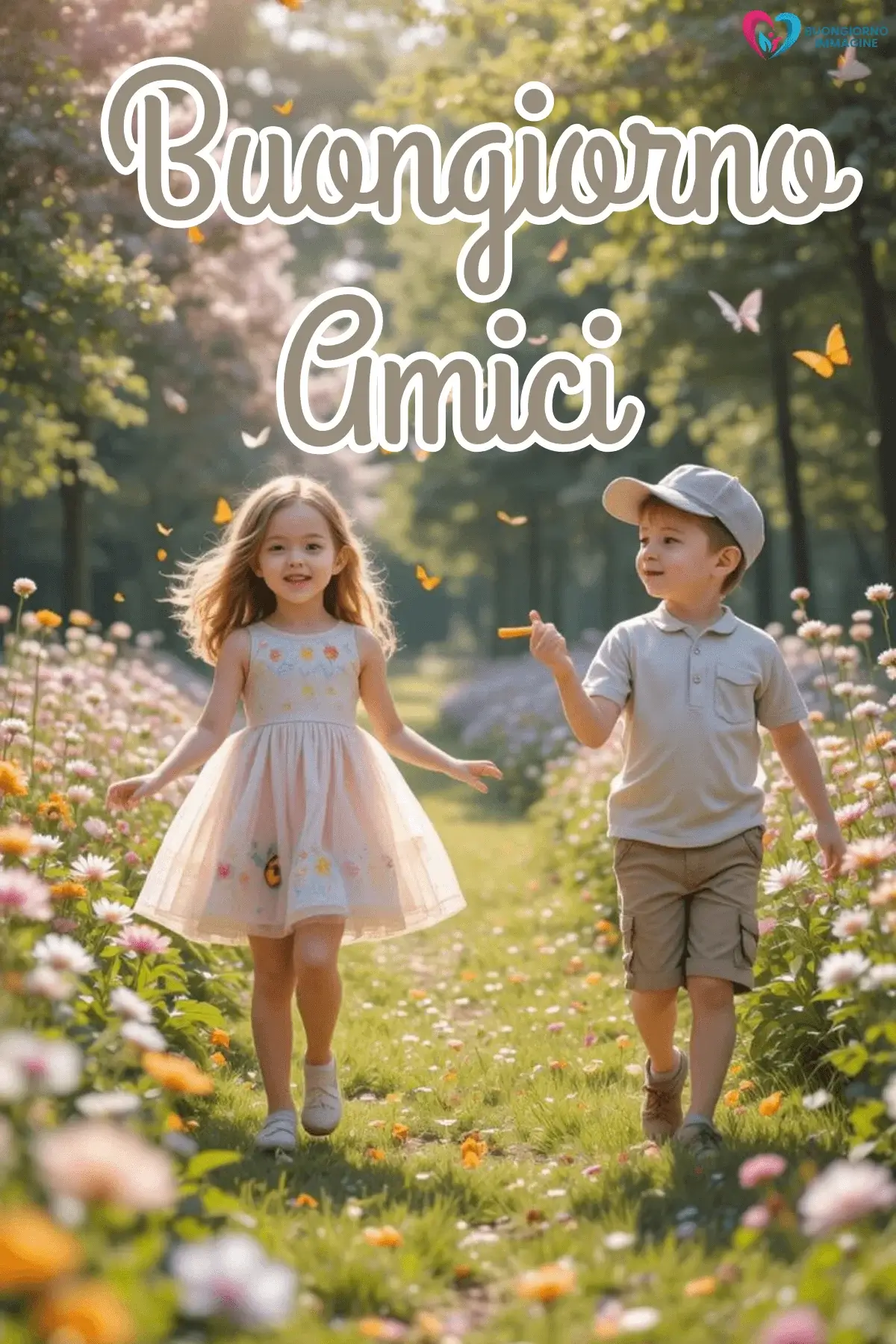 buongiorno amici gratis whatsapp con sorriso mattutino