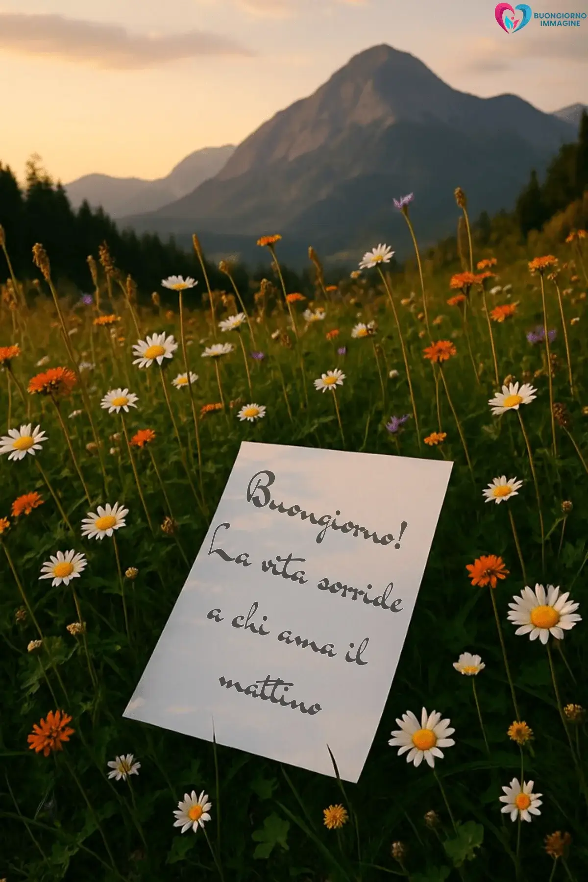 buongiorno frasi positive motivazionali con colazione e tazza fumante