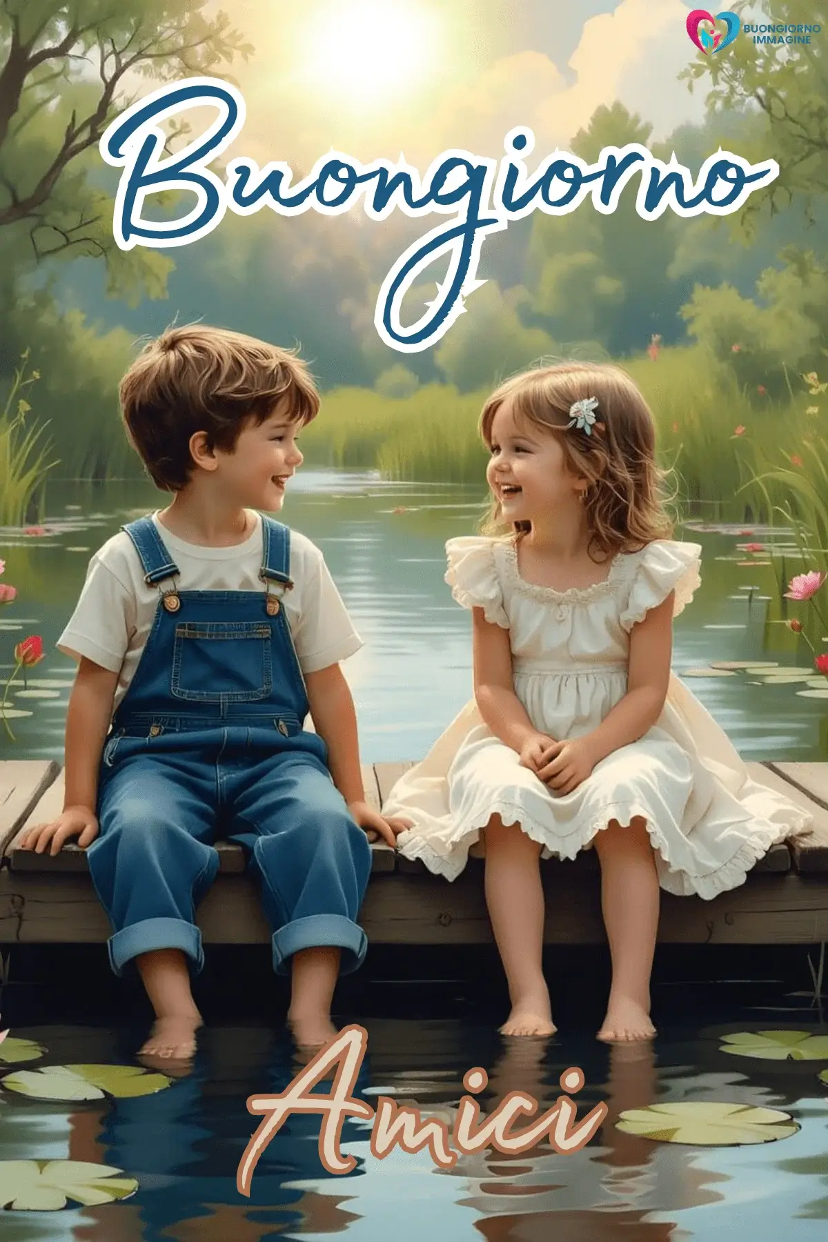 buongiorno amici gratis whatsapp con sorriso mattutino
