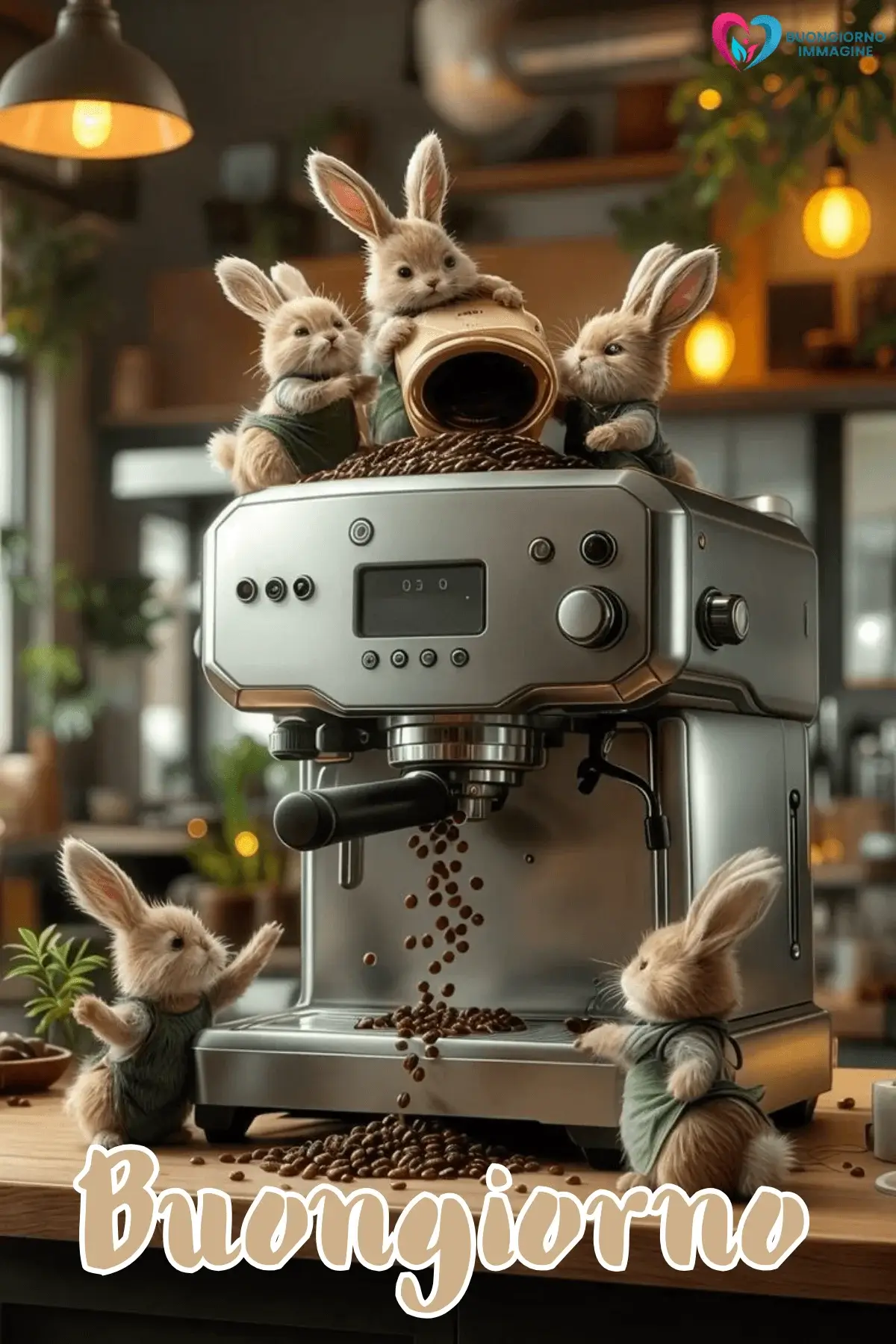 buongiorno divertente simpatico allegro con caffè e biscotti freschi