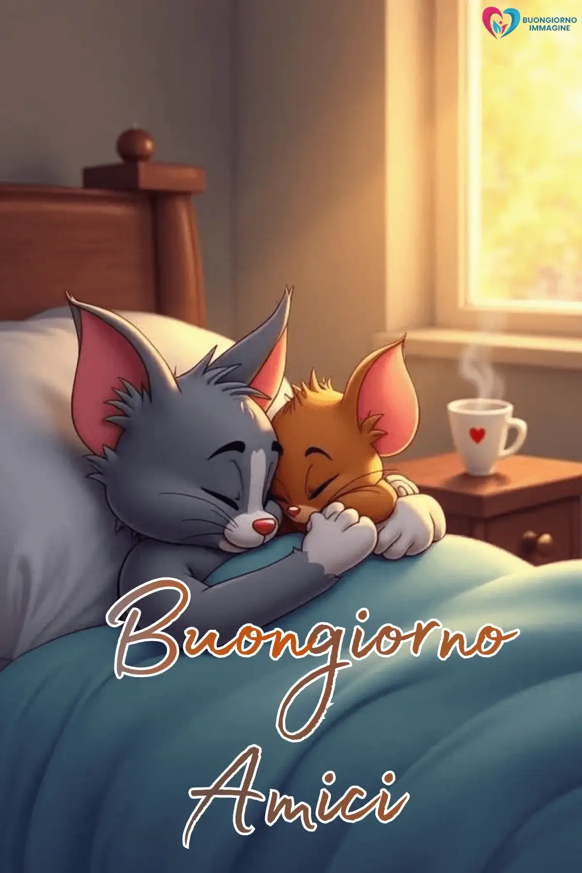 buongiorno amici gratis whatsapp con sorriso mattutino