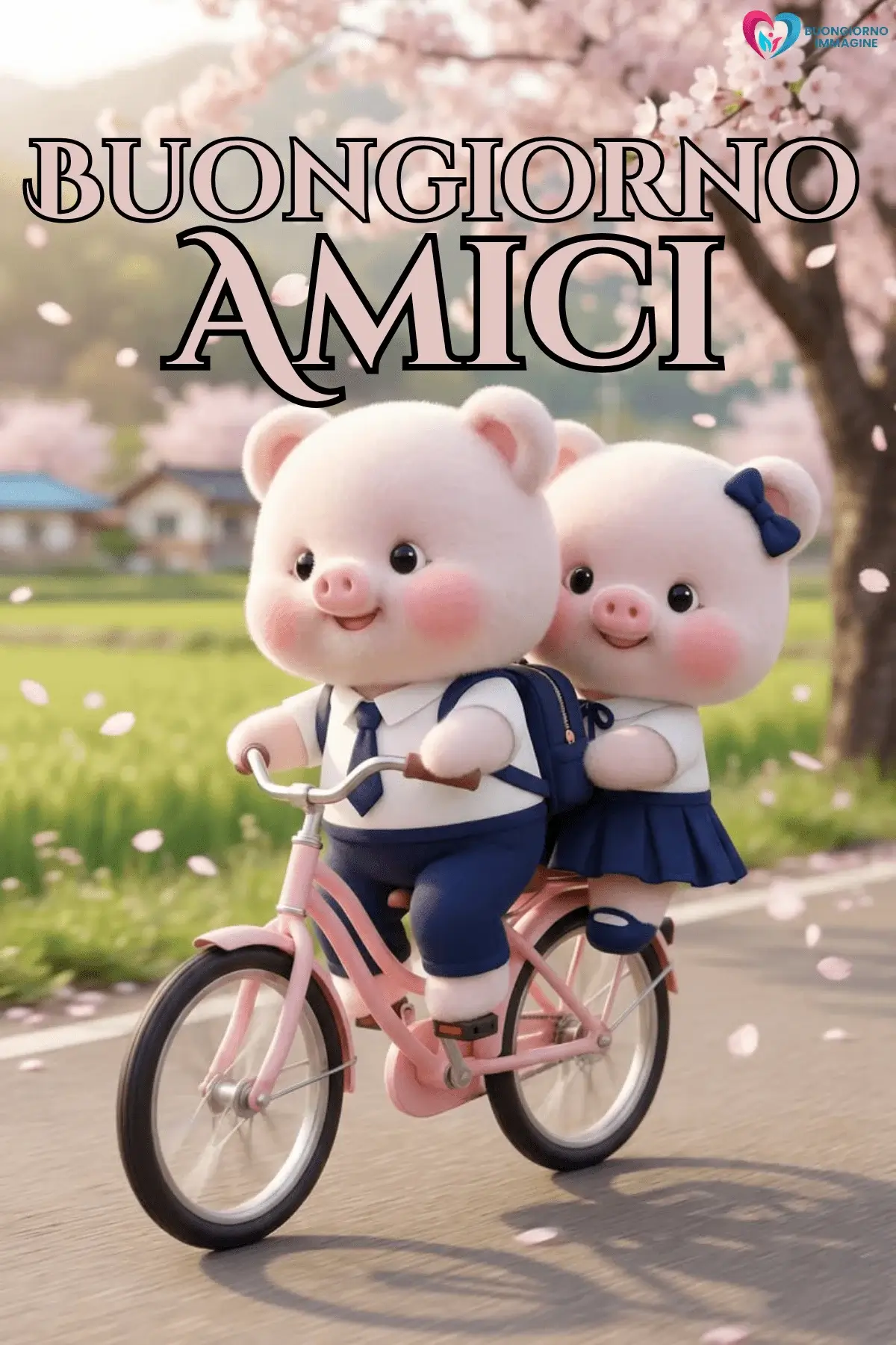 buongiorno amici affettuosi con sorriso mattutino
