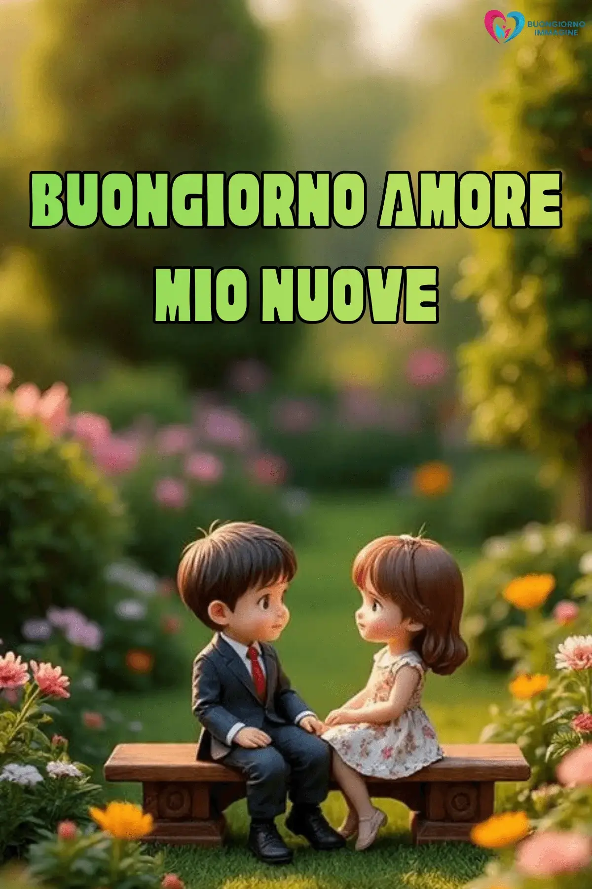 Immagini buongiorno coppia di piccoli innamorati