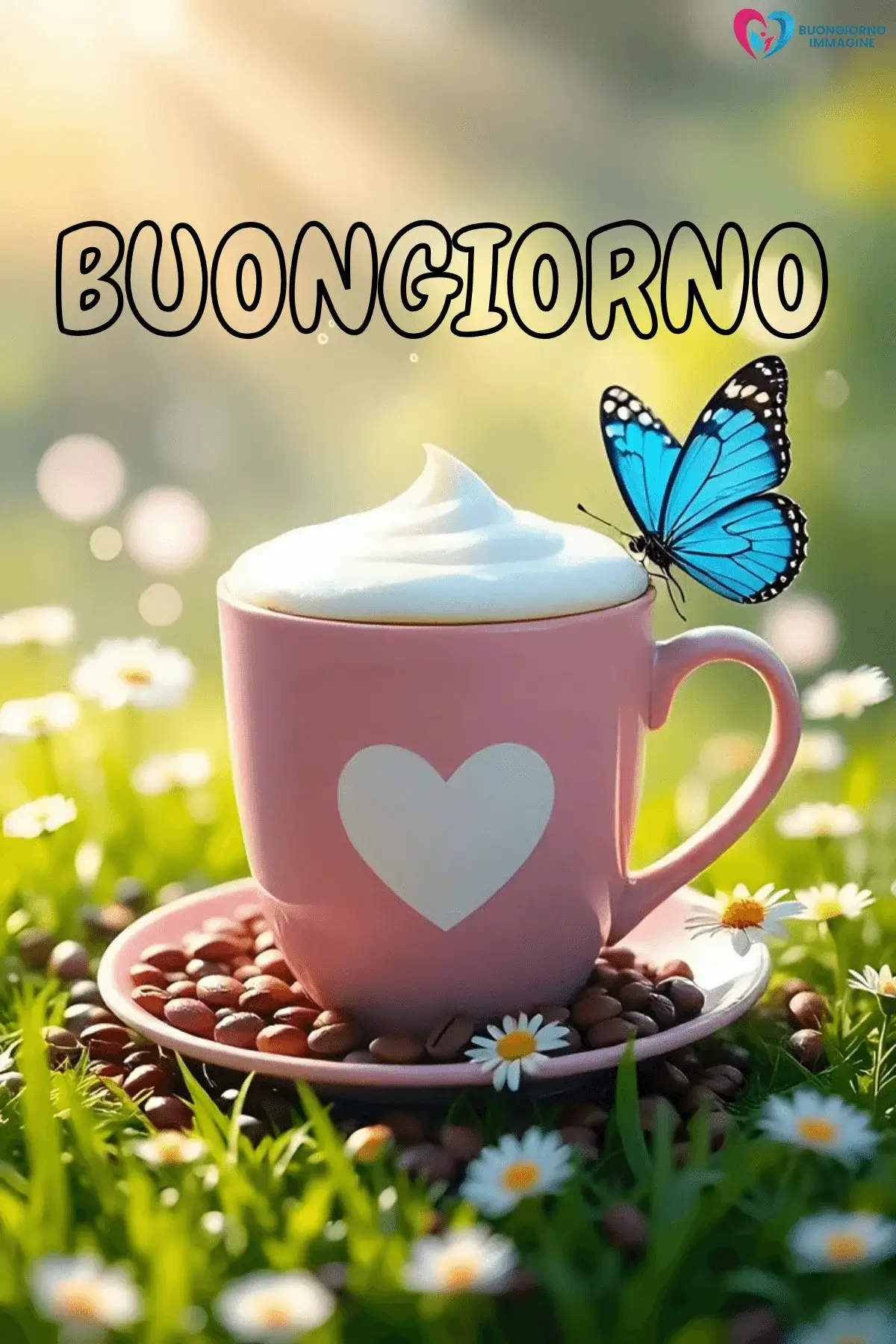 buongiorno cuore tenero con sorriso mattutino
