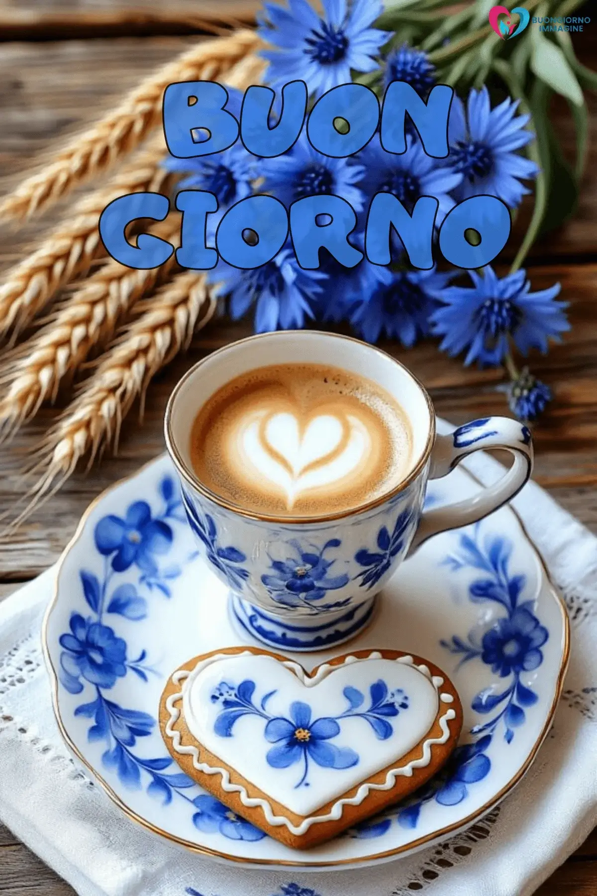 buongiorno cuore tenero con sorriso mattutino