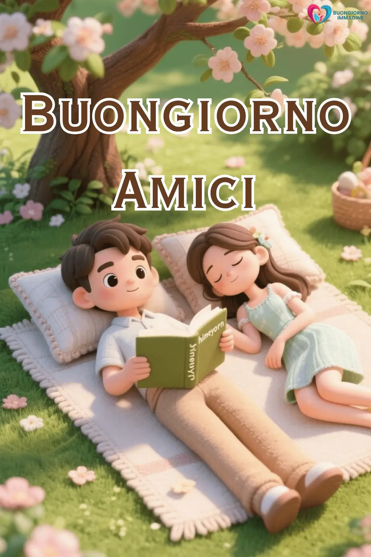buongiorno amici affettuosi con sorriso mattutino