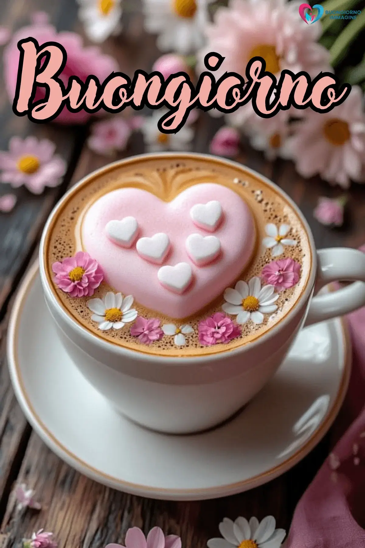 buongiorno cuore tenero con sorriso mattutino