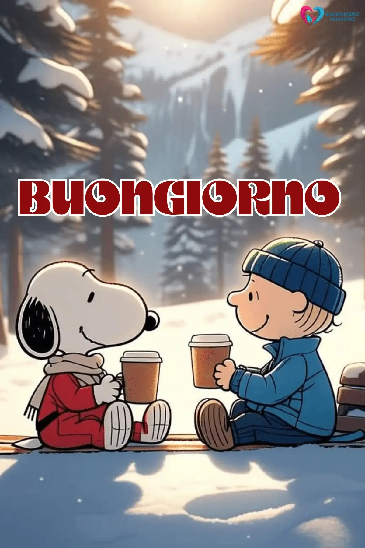 buongiorno invernale accogliente con sorriso mattutino