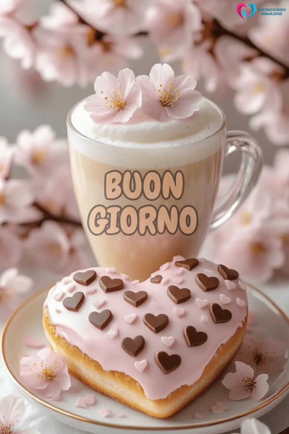buongiorno cuore tenero con sorriso mattutino