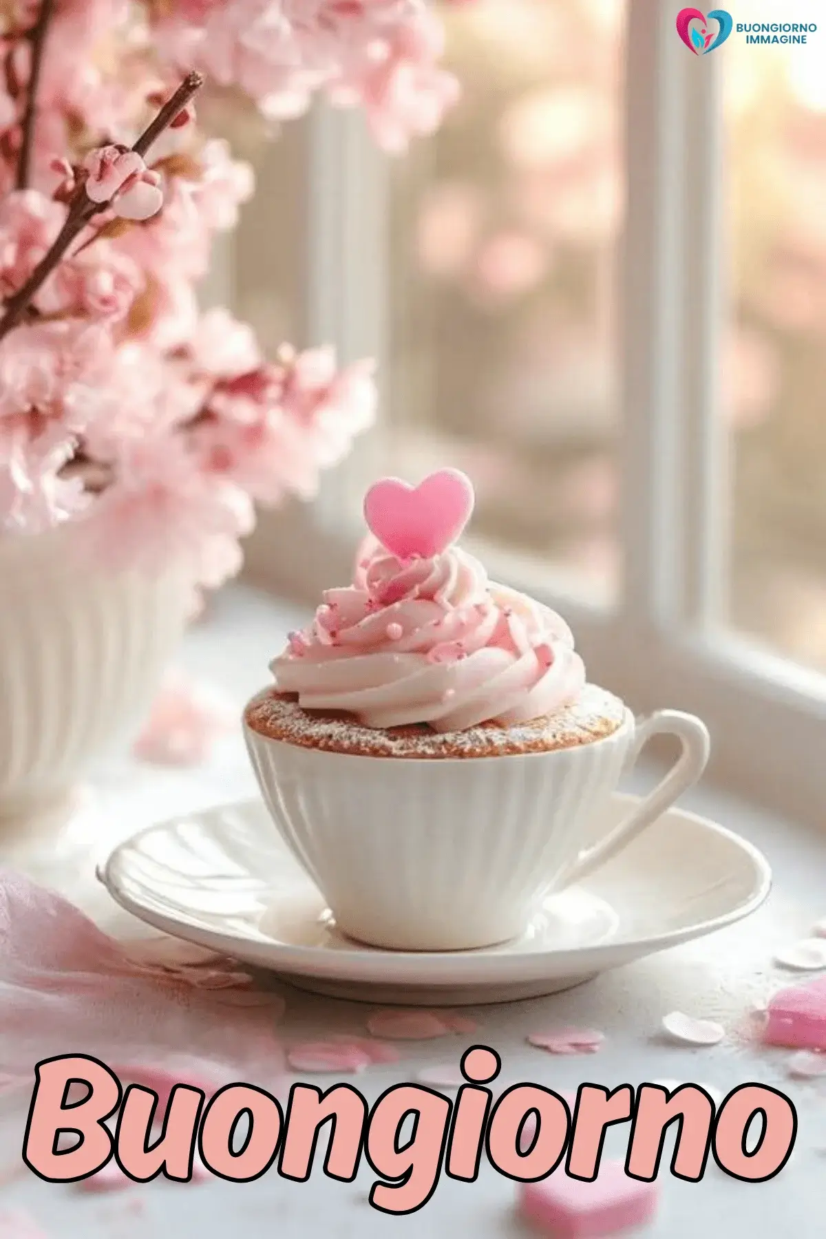 buongiorno cuore tenero con sorriso mattutino