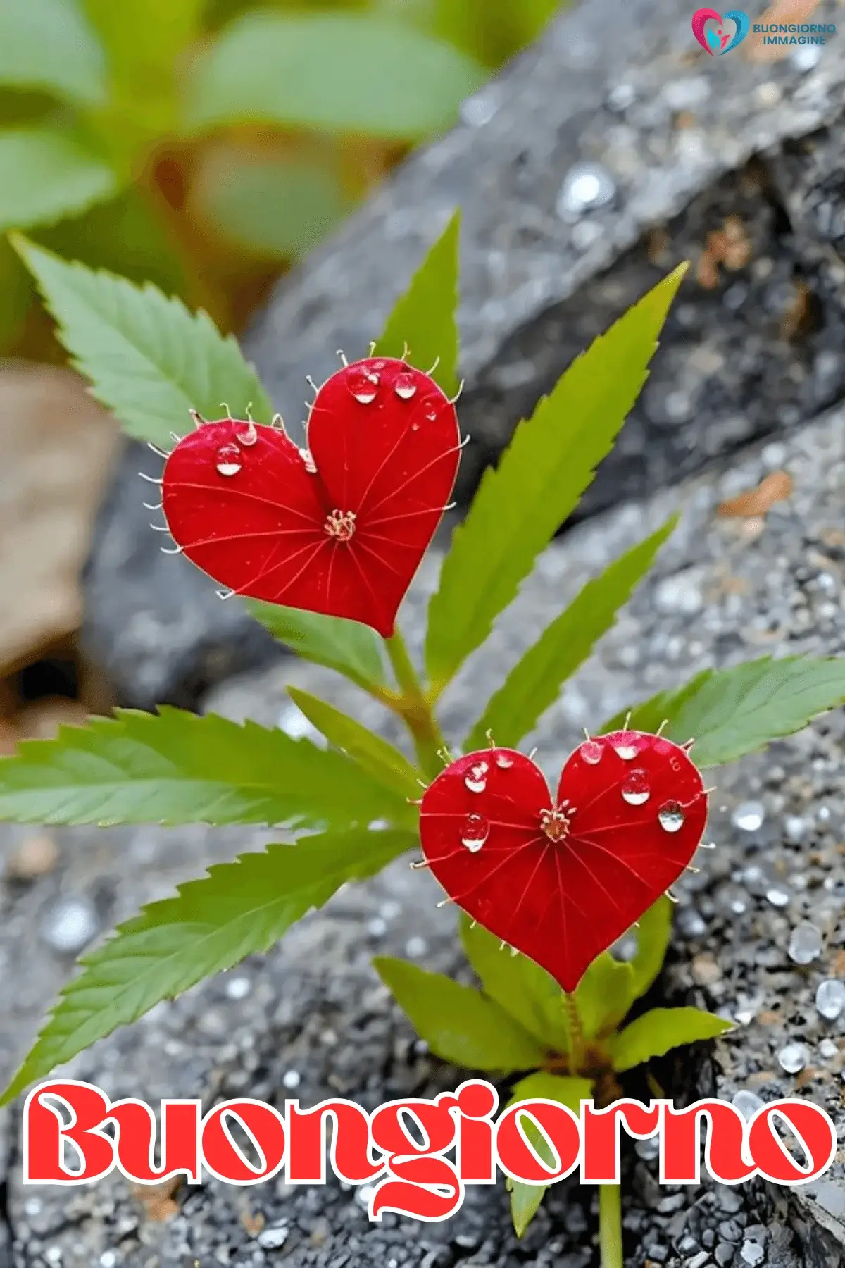 buongiorno cuore tenero con sorriso mattutino