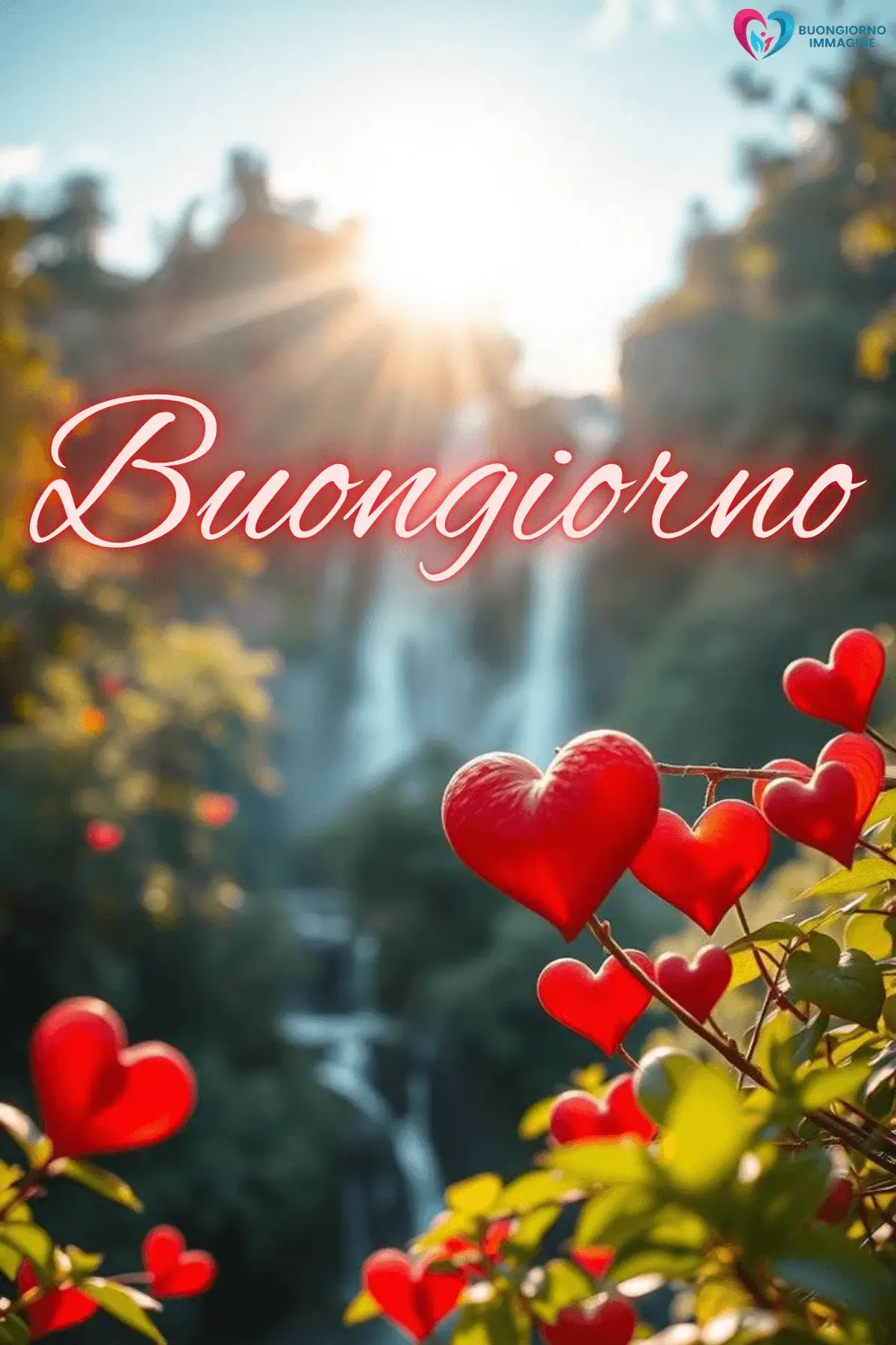 buongiorno cuore tenero con sorriso mattutino
