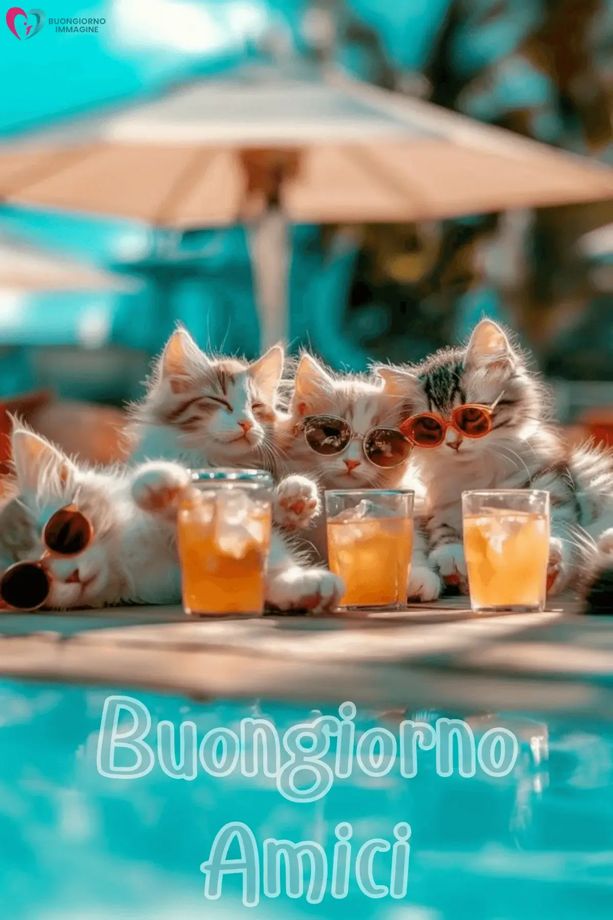 buongiorno amici affettuosi con sorriso mattutino