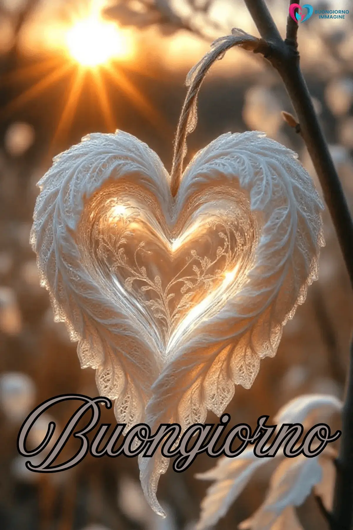 buongiorno cuore tenero con sorriso mattutino